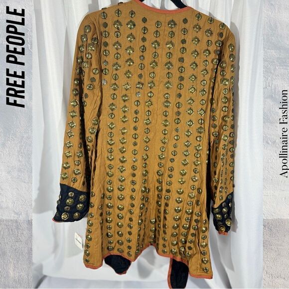 FREE PEOPLE CROSSED COINS MOTO JACKET NWT SMALL - Picture 8 of 9